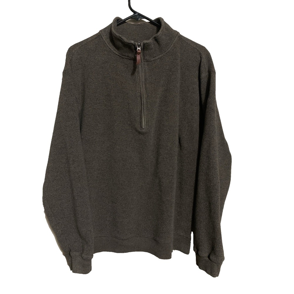Woolrich Quarter Zip Pullover Sweater Men's XL Brown *materials tag is‎ missing